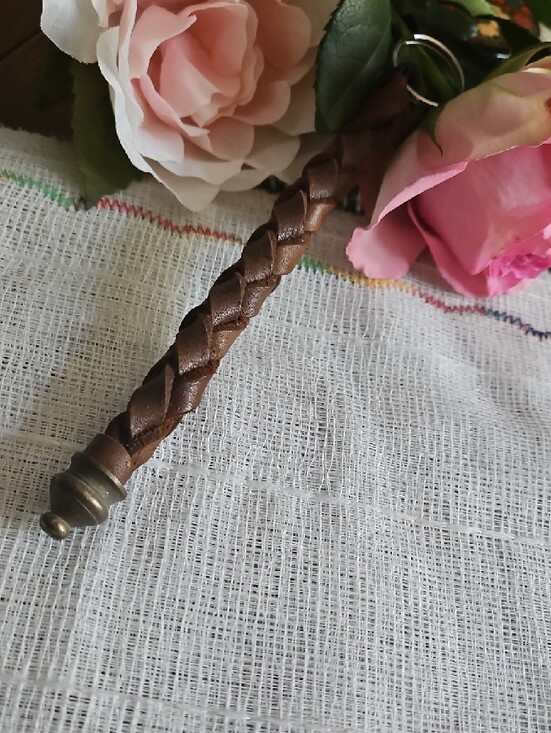 Hand Crafted Other - Hand Crafted Braided Genuine Leather Brown Keychain New GIFTED